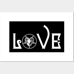 Pentagram Goat Head Baphomet | Witchcraft | Satanic Love Posters and Art